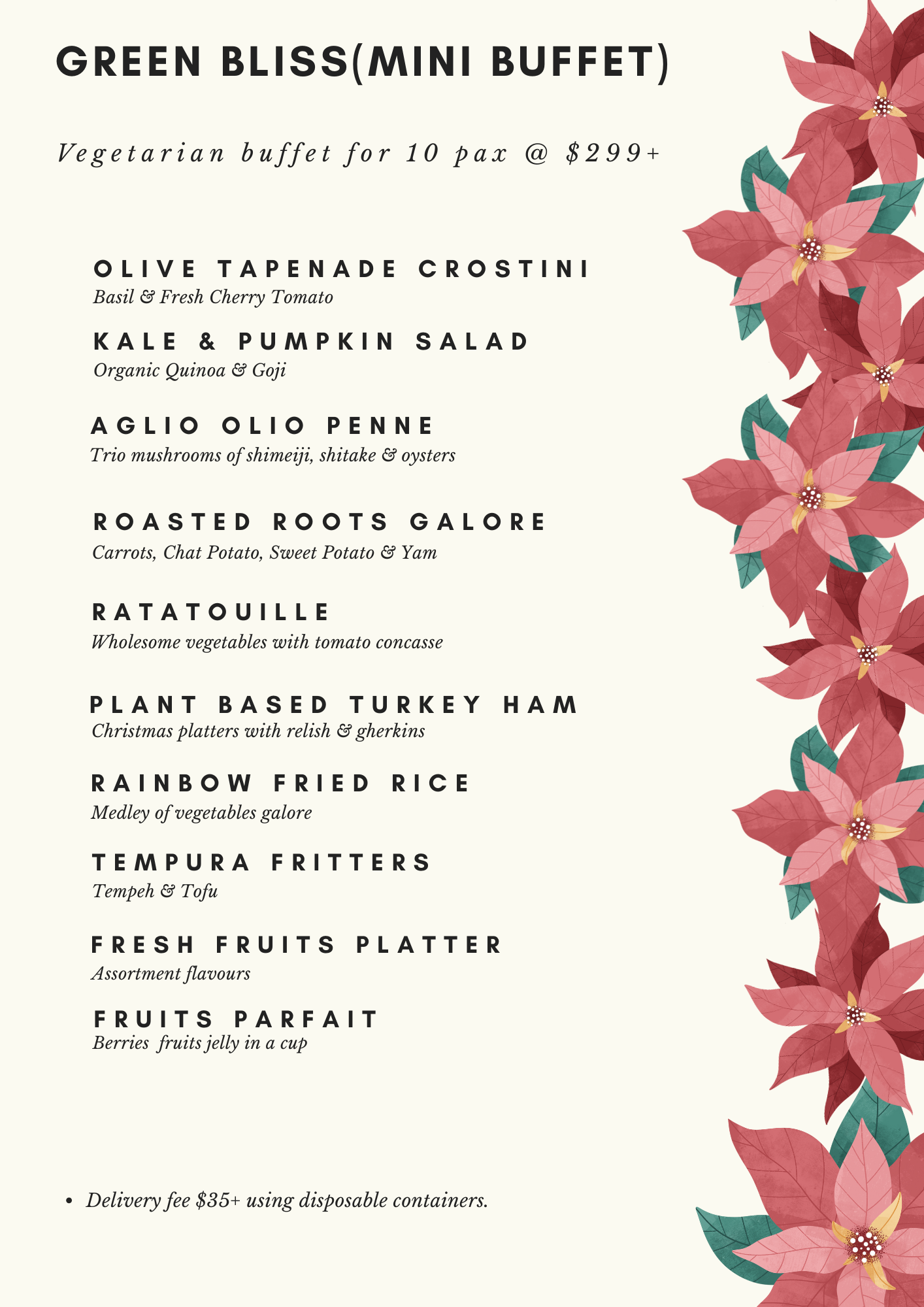Green Bliss Christmas - Mini Buffet for 10 Pax