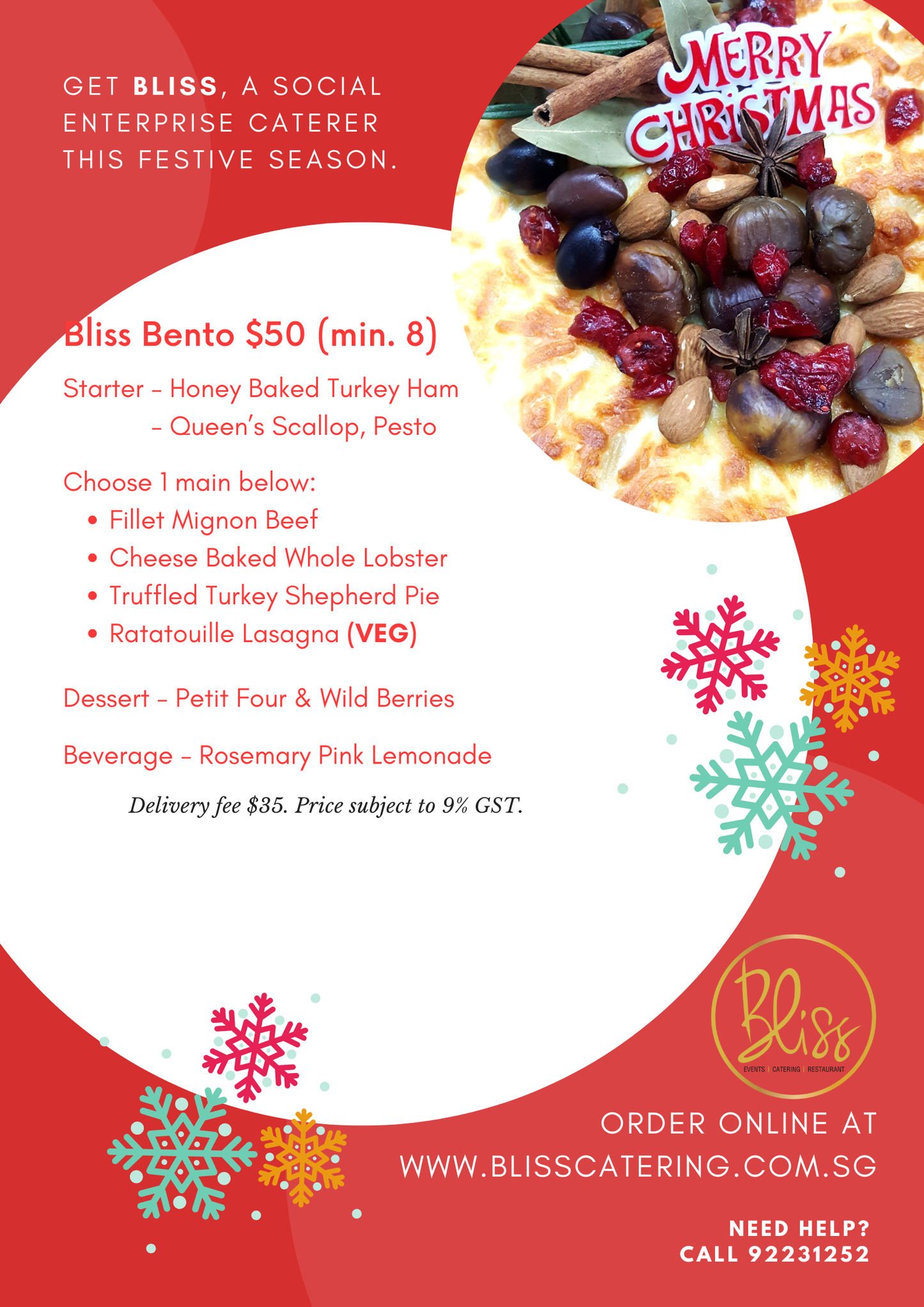 Bliss Bento @ $50 (min 8 pax)