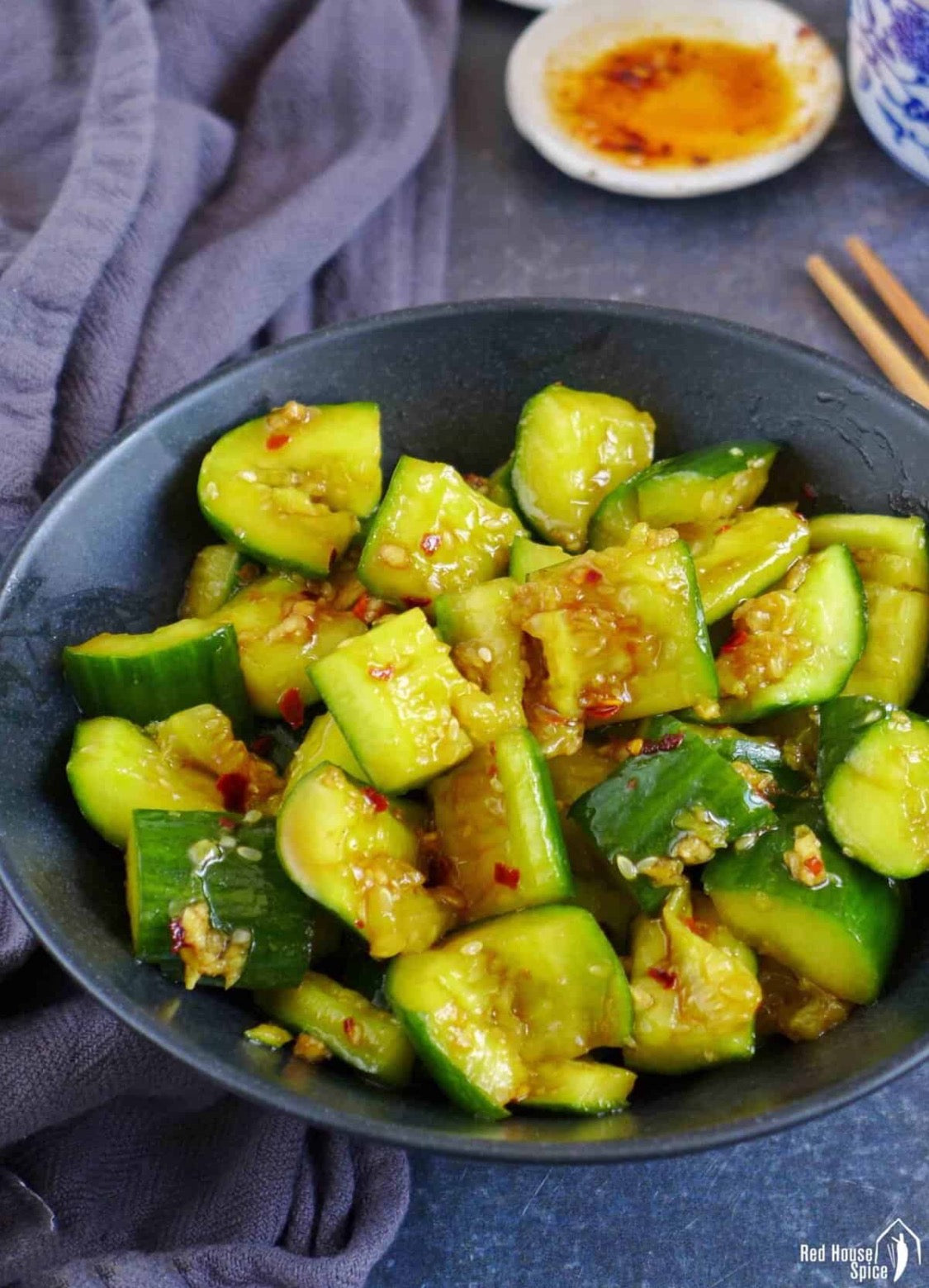 Sharing Bliss - Smashed Sichuan Cucumber Salad (VEG)
