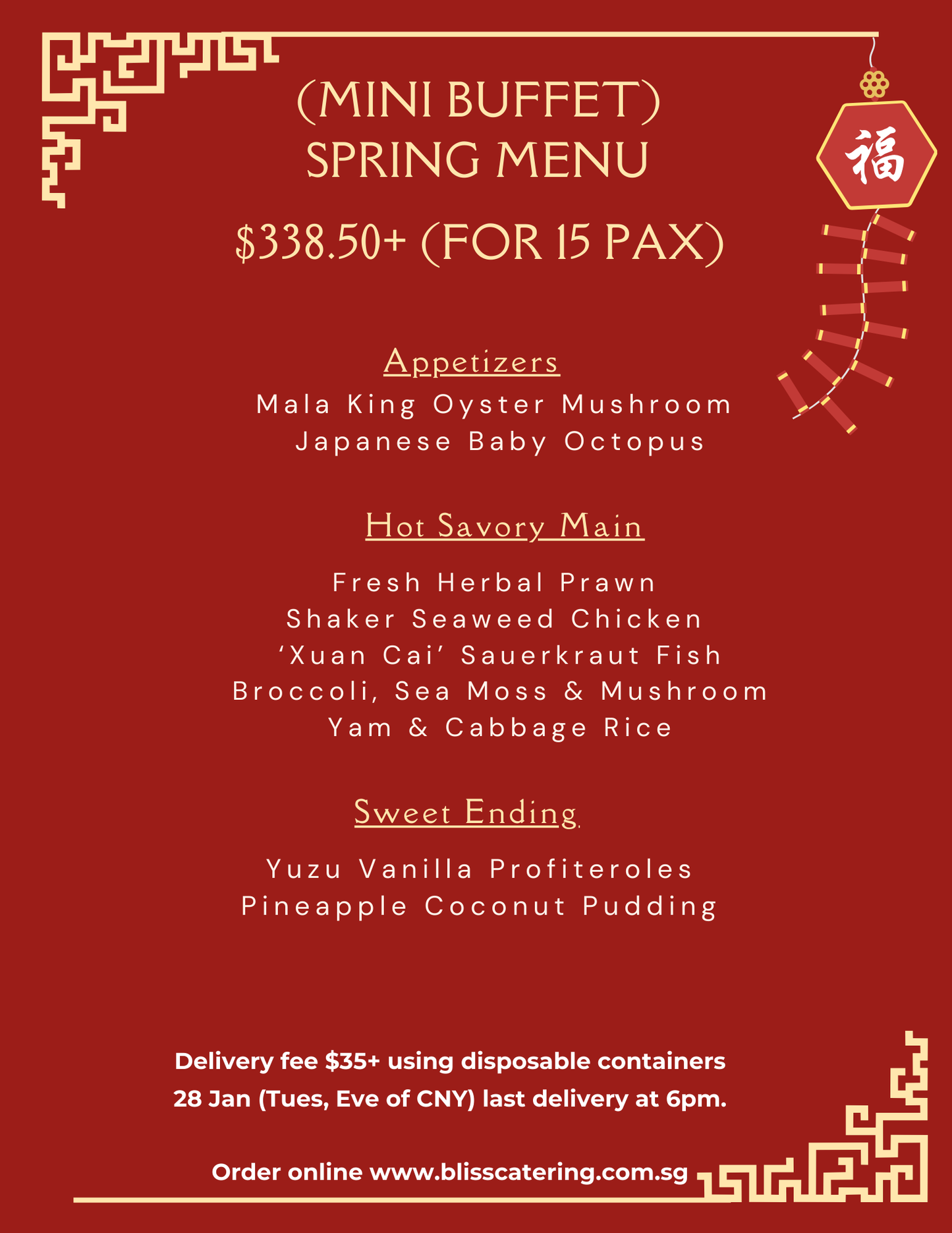 Mini Buffet - Spring Menu CNY 2025