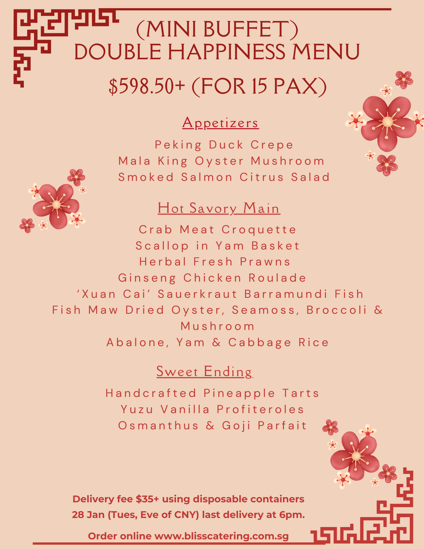Mini Buffet - Double Happiness Menu CNY 2025
