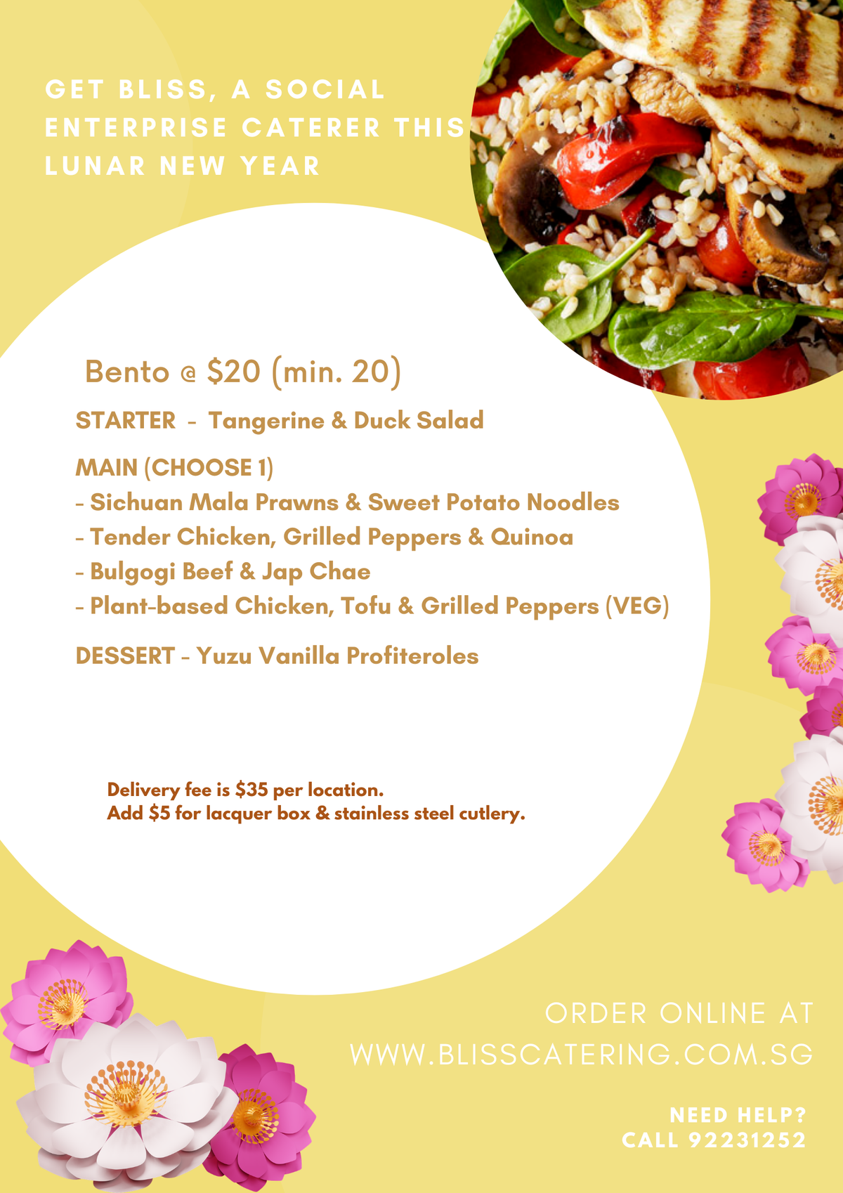 CNY Bento @ $20 (min 20 Pax)