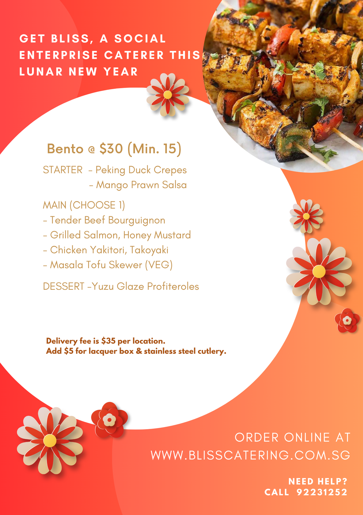 CNY Bento @ $30 (min 15 pax)