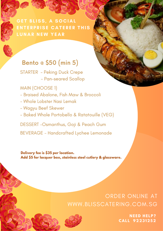 CNY Bento @ $50 (min 5 pax)