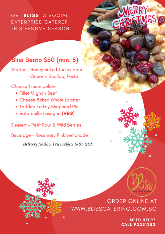 Bliss Bento @ $50 (min 8 pax)