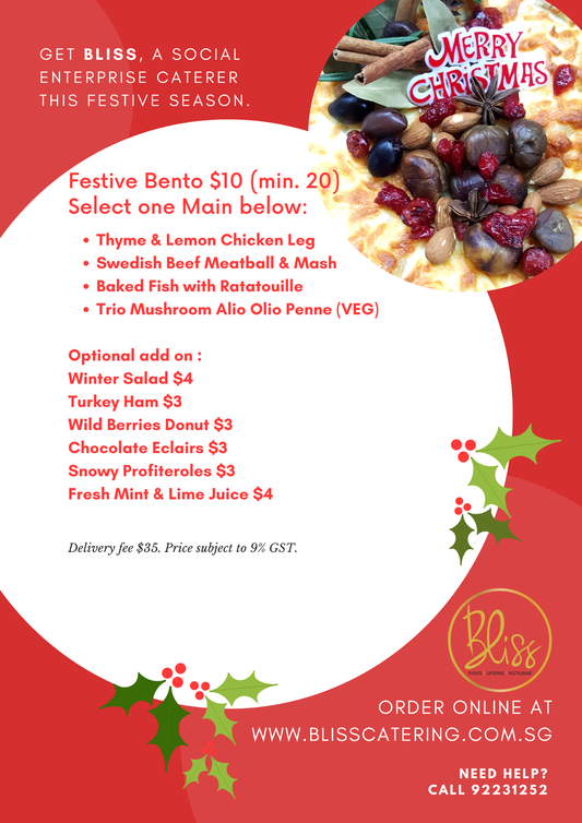 Festive Bento @ $10 (min 20 pax)