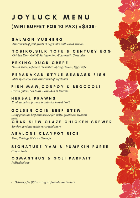 Mini Buffet - JoyLuck Menu CNY 2027 at $438+