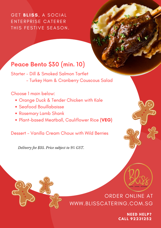 Peace Bento @ $30 (min 10 pax)