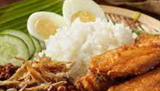 25 Oct 2023 Nasi Lemak Rice, Chicken Wing, Fishcake & Saute Long Beans (LA)