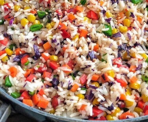 Sharing Bliss - Rainbow Fried Rice (Vegan, GF)