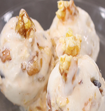 Vanilla Caramel Popcorn Ice Cream Cup