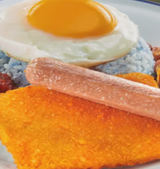 8 June 2023  - Nasi Lemak Coconut Rice, Saute Long Beans, Fish fillet, Sausage & Cucumber (LA)