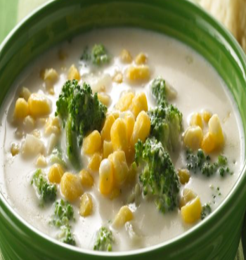 11 May 2023 - Broccoli & Corn Cream Soup, Toast (LS)