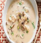 4 May 2023 - Chicken & Mushroom Cream Soup, Butter Roll (LS)