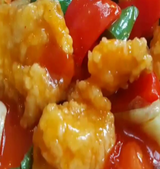 1 June 2023  - Sweet Sour Fish, colour peppers, pineapples, onions & tomato with Jasmine Rice (LA)