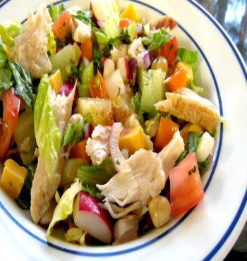 24 April 2023 - Chicken Ham Salad, Tomato, Corn, Cranberry, Olives & Croutons (LS)